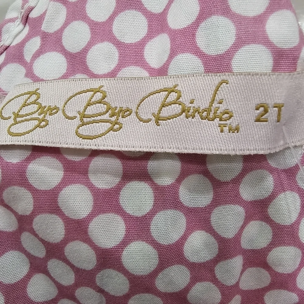 Hatch & Cloak Bye Bye Birdie Scoop Neck Wrap Dress Floral Polka Dot Size 2T